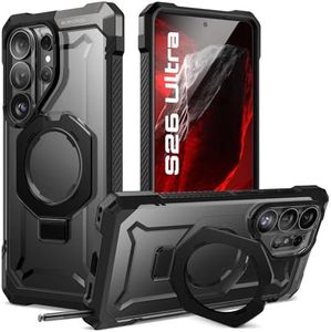 SUPCASE for Samsung Galaxy S26 Ultra Case with Kickstand (Unicorn Beetle Grip), [Wireless Charging Compatible] [Military-Grade Protection] Heavy-Duty Magnetic Phone Case for S26 Ultra 6.9 Inch, Black