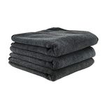 Chemical Guys Mic35303 Workhorse Professional Grade Microfiber Towel (16 Inch X 16 Inch, Set of 3, Black)