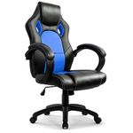 IntimaTe WM Heart Gaming Chair High Back Office Chair Desk Chair Racing Chair Reclining Chair Computer Chair Swivel Chair PC Chair (Blue)