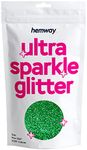 Emerald Green Fine Ultra Sparkle Glitter, 100g / 3.5oz Glitters Powder Packs for Resin, Craft Glitter for Tumblers Candle Slime, Festival Body Face Nail Glitter Green