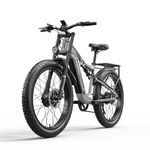 Shengmilo Dual Suspension S600 E-Mountain Bike Dual Motor Electric Motorbike 26Inch Fat Tire Electric Bike 840WH Battery with Removable Li-Ion Battery and 7 Speed Gear for Adults-Men(UK Warehouse)