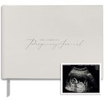 Pregnancy Journal and Planner Gift - Luxury Pregnancy Book for Expecting New Mums - Includes Calendar, Scrapbook, Checklist, Organizer and Memory Book (Silver)