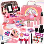 Kids Makeup Kit for Girls, Real Washable Makeup Toy for Little Girl Princess Play Make Up Birthday Toy for Girls Toys Age 4 5 6 7 8 9 10 Year Old