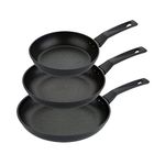 PRESTIGE 9 x Tougher Frying Pan Set Non Stick - Induction Frying Pan Set of 3, 21/25/29cm with Scratch Resistant Non Stick, Stay Cool Easy Grip Handles, Oven & Dishwasher Safe Cookware