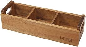 HTB Small Tea Bag Box Wooden, 3 Com