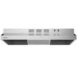 Comfee F13 Range Hood 30 inch Ducted Ductless Vent Hood Durable Stainless Steel Kitchen Hood for Under Cabinet with 2 Reusable Filter, 200 CFM, 2 Speed Exhaust Fan