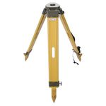 Surveying Tripod, Wooden Survey Tripod with 5/8-Inch 11-Threaded Flat Head with Twist Lock for Total Station Theodolite Auto Level (DW-1-FCT)