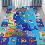 AKUNRUG Baby Play Mat for Floor, Kids Rug Playmat Baby Crawling Mat Educational Tummy Time Mat Soft ABC Play Mat for Toddlers Infants Kids Rug for Playroom Classroom (200X150 CM, Style 3)