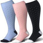 LEVSOX Wide Calf Compression Socks 