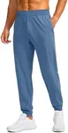 Soothfeel Men's Joggers with Zipper Pockets Golf Joggers Lightweight Sweatpants Athletic Workout Pants for Men Track 32" (Slate Blue, M)