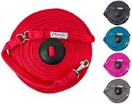 Paris Tack Premium Softgrip Cotton Swivel Lunge Line with Rubber Stopper (34', Red)