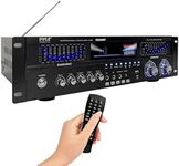 Pyle 6-Channel Bluetooth Hybrid Home Amplifier - 1600W Home Audio Rack Mount Stereo Power Amplifier Receiver w/Radio, USB/AUX/RCA/Mic, Optical/Coaxial, AC-3, DVD Inputs, Dual 10 Band EQ PREA90WBT.5