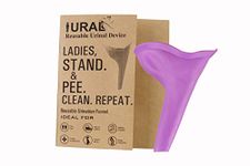 URAL Easy Pee Female Silicone Portable Urination Device (Purple - Lightweight Travel Urinal Funnel to enable Women/Ladies/Girls to Stand up and Pee (Pack of 3)