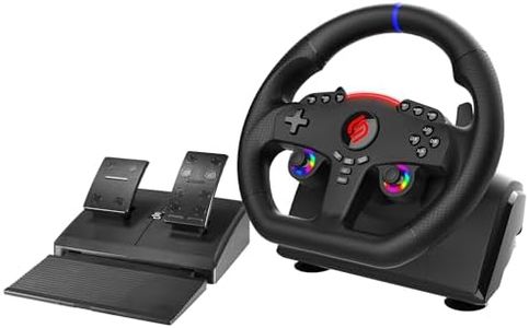 SUBSONIC - Superdrive 270 GT-5 Steering Wheel - Racing Wheel with Dual Sticks, LED, Pedals and Paddle shifters - 27 cm Diameter, 270° Rotation. For PS5 and PC - Black