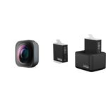 GoPro Max Lens Mod 2.0 (HERO12 Black) + Dual Battery Charger with 2 Enduro Batteries (HERO12 Black/HERO11 Black/HERO10 Black/HERO9 Black)