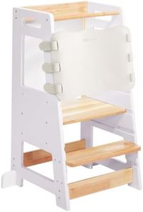 HARPPA Nordo Toddler Tower with Chalkboard, Kitchen Learning Helper, White