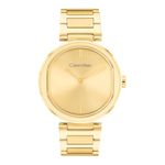 Calvin Klein Analogue Quartz Watch for Women with Gold Colored Stainless Steel Bracelet - 25200252