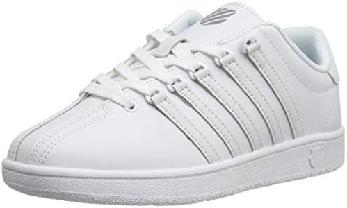 K-Swiss Kid's Clasic VN Sneaker, White/White, 2 M Little Kid