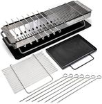 Hickory Summit Hibachi Grill Outdoor Complete Kit - Yakitori Grill - Japanese Tabletop Grilling - Konro Mangal - Binchotan Charcoal BBQ - Perfect for the Park and Your Backyard