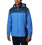 Columbia Men's Glennaker Lake Rain Jacket, Blue Jay/Columbia Navy, XL Tall