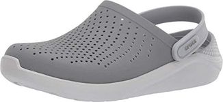 Crocs Unisex Adult LiteRide Clog, Smoke/Pearl White, US M6W8