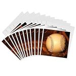 3dRose Baseball - Greeting Cards, 6