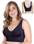 GENERICQ Filifit Full Uplift Seamless Bra, Women Deep Cup Bra Hide Back Fat Bra Push Up Sports Bra with Shapewear (Black,M)