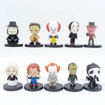 BOENJOY Gifts- Horror Movie Action Figure Set of 10 Toy for Car Dashboard, Decoration, Cake Topper, Office Desk & Study Table