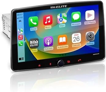 BOSS Audio Systems Elite BECPA10W Car Stereo – Wireless Apple CarPlay & Android Auto, 10.1 Inch Single Din Touchscreen, Bluetooth Head Unit, Radio Receiver, USB, No CD DVD Player