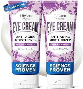 LilyAna Naturals Eye Cream for Dark Circles and Puffiness, Under Eye Cream for Wrinkles and Bags, Anti Aging helps Improve Dryness; for Sensitive Skin (1.7 Ounce, Pack of 2)