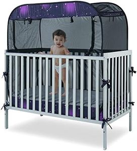 Porayhut Portable Baby Crib Net Safety Mesh Tent,Pop up Infant Mosquito Net, See Through Canopy Netting Cover for Baby&Toddler to Keep Baby from Climbing Out.