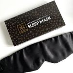 Samadhaan 100% Mulberry Silk Sleep Mask for Side Sleepers | Eye Mask for Men & Women with Adjustable Headband, Eye Mask & Blindfold for Total Blackout for Sleep, Travel & Nap (Black)