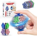 AIQI 14-Piece Set Magnetic Fidget Sphere Pentagons - Building Blocks Magnetic Stress Relief Desk Magnet Toys for Relaxation and Focus (Colorful)