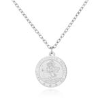 Philip Jones Men's Stainless Steel St Christopher Necklace