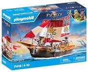 Playmobil 71418 Pirates: Small Pirate Vessel, exciting adventures on the high seas, complete with extensive accessories, fun imaginative role-play, playsets suitable for children ages 4+