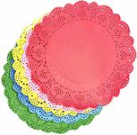 Happium Paper Doilies Mix 6.5 Inch Pack of 100 | Round Lace Paper Plates for Party Wedding Tableware Decoration Disposable Baking Tools, Paper Doilies ⁠Creative Art Supplies