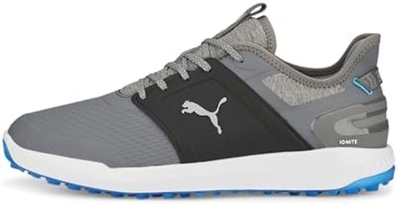 PUMA Men's Ignite Elevate Golf Shoe, Quiet Shade Silver, 8 UK