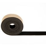 Mesheshe 1 in x 16ft Self Adhesive Polyester Felt Tape, Thick Velvet Self-Stick Felt Strip, Flocking Felt Tape Roll for DIY, Projector Screen Felt Tape Border Absorbs Light, Brightens Image (Black)