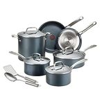 T-fal Unlimited Cookware Set with Durable, Platinum Nonstick Coating, 12 Piece, Gray