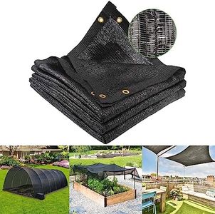 Mklsit Garden 40% Shade Cloth, 10 x 20 FT Shade Mesh Tarp with Reinforced Brass Grommets, Black Outdoor Sunblock Shade Cloth Cover for Plants, Greenhouse, Patio, Chicken Coop, Tomatoes Sun Shade Net