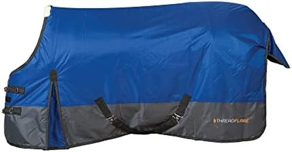 Weaver Leather Turnout Horse Blanket, Threadflare, 600D, Dazzing Blue 72"