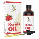 Rosehip Oil 120ml (Rose Hip Seed Oil) - 100% cold pressed, vegan - anti-aging rosehip oil for face, skin, body, hair, hands