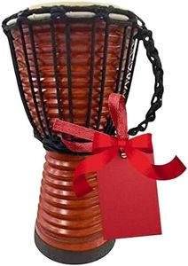 Drum Djembe is a Rope goat skin Covered Goblet African Drum Played by Hands West Africa style jembe for drums circle and more (6x12 carved) Designed in the USA