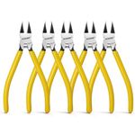 BOOSDEN 5 Pack 6'' Wire Cutters, Diagonal Cutting Pliers, Dikes Side Cutters, Barbed Wire Snips, Precision Spring Loaded Wire Cutter, Mini Wires Cutter Set for Floral, Electrical, Crafting, DIY