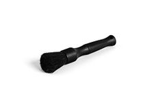 Detail Factory - The Rag Company Natural Boar's Hair Small Detailing Brush - Heavy Cleaning Action for Small Spaces, Engine Bays, Exterior Detailing, Small, Black on Black