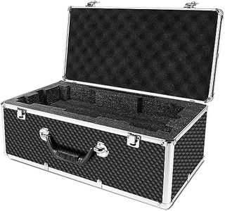 Phenyx Pro Aluminum Alloy Frame Carrying Case with Three-layer Pre-Diced Pick and Pluck Foam, Ideal 8-Channel Wireless Mic Systems Transportation (Size Extra Large 20.4 x 10.2 x 7.9 In)