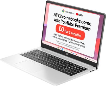 HP Chromebook 15.6" Laptop – 128GB, Mineral Silver