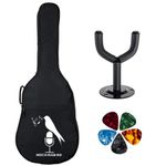 TECHBLAZE Acoustic Guitar Bag with Guitar Hanger and 5 Free Celluloid Guitar picks for 38, 39, 40, 41 inch Guitars Cover Bag for Yamaha Pacifica Kadence Juarez and All Acoustic Guitars – Black