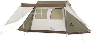 Naturehike Family Pop Up Tent - 5.0㎡ Large Tunnel Tent for 2-6 People with 2000 mm Hydrostatic Head (Green Snow Skirt)