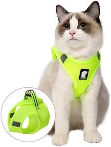 FDOYLCLC Cat Chest Adjustable Escape Proof Harness with Leash Set for Walking, Cat Best Vest Travel Outdoor Jacket, Comfortable Soft Mesh Cat Harness for Small Large Dog Kitten Rabbit